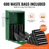 VEVOR Dog Poop Bag Dispenser with Hand Wash Bottle, Lockable Outdoor Dog Waste Bag Holder with 600 Waste Bags, Stake, Pole, Fence, Green - 4 of 4