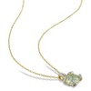 EVERLY JEWELRY | Yellow Plated Sterling Silver 4.06ct TGW Green Quartz Pendant with Chain, 18 inc - 4 of 4