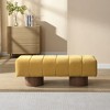 NicBex Upholstered Bench,Dining Bench,Modern Ottoman with Wood Legs for Living Room,Entryway,Kitchen,Beige - 2 of 4