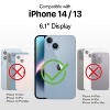 Vena vArmor Rugged Case for Apple iPhone 13, iPhone 14 Military Grade Drop Protection with Belt Clip Holster Kickstand - Space Gray - 2 of 4