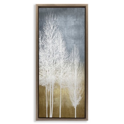Stupell Industries Tall Bare White Trees Nature, 15" x 31"