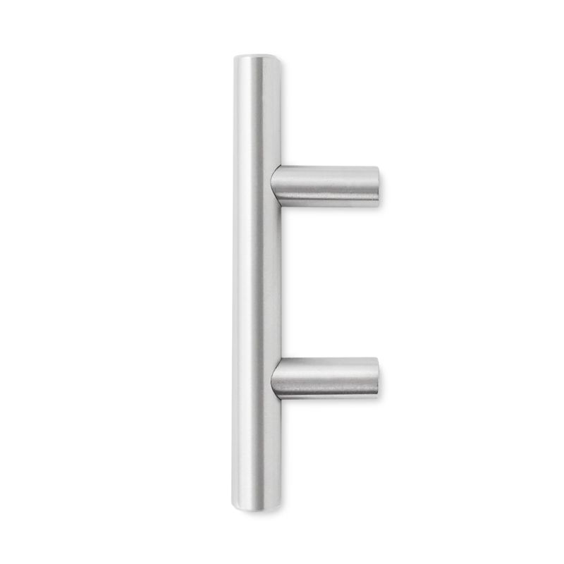 Cauldham Solid Stainless Steel Euro Style Cabinet Pull Handle - 6" Long Brushed Nickel Design 3-3/4" (96mm) Hole Centers - 10 Pack, 5 of 7