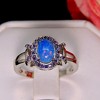 Cheyna Statement Ring Blue Fire Opal Purple CZ Ginger Lyne Collection - 3 of 4