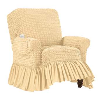 Collections Etc Textured Ruffled Slipcover