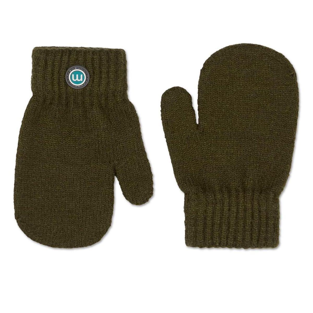 Memoi Kids Cozy Rayon-Blend Basic Ribbed Knit Mittens