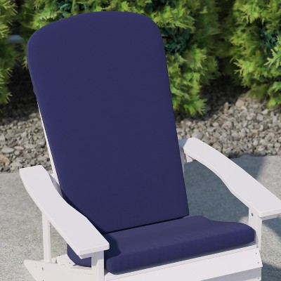 Set of 2 Blue High Back Adirondack Chair Cushions