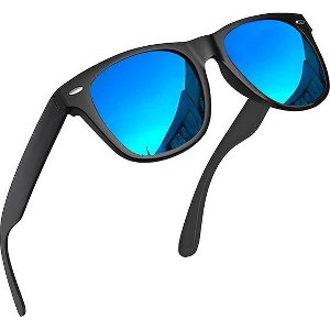 grinderPUNCH Super Dark Black Lens Men's Sunglasses Retro Classic 80's Stylish Trendy Shades (Black) - 1 of 4