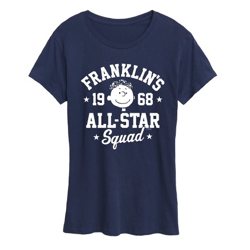 Women's - Peanuts - Franklin All-Star Squad 1968 Short Sleeve Graphic T-Shirt - image 1 of 4