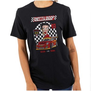 Betty Boop Kanji Racecar Cartoon Womens Graphic T Shirt Tees Brisco Brands - 1 of 4
