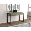 Safdie & Co. 47"L 2-Drawers Black Metal Computer Desk in Dark Taupe - 2 of 3