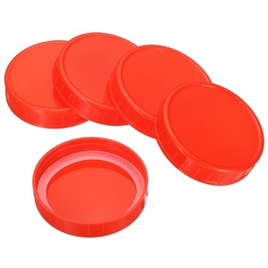 Unique Bargains Leak-Proof Plastic Mason Jar Lids with Silicone Sealing Ring 8 Pcs - 1 of 4
