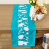 The Lakeside Collection Whimsical Spring Teal Bunny Easter Tabletop Collection - Table Runner - 2 of 2