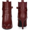 Perphy Women's Pointy Toe Cross Straps Stiletto Heel Ankle Chelsea Boots - 2 of 3