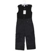 Hudson Baby Unisex Snow Bib Overalls with Fleece Top, Solid Black - 2 of 4