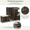 2-in-1 Shoe Storage Bench Shoe Cabinets, Multi-functional Shoe Rack With Padded Seat, Versatile Shoe Storage Solution With Adjustable Shelves - 4 of 4