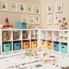 Aoibox 8 Pack Colorful Stackable Storage Bins with Lids Handles for Organizing Shelves Craft Snack Closet 9.85x6.9x5.7 inch - 2 of 4