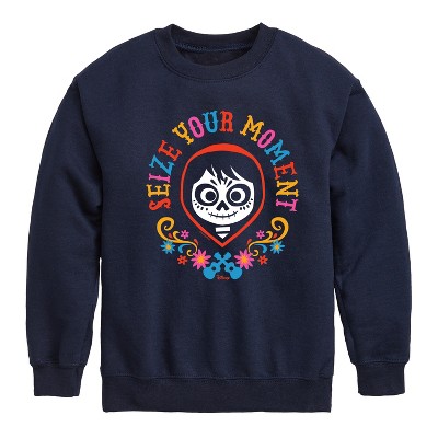 Boys' - Coco - Seize Your Moment Graphic Long Sleeve Fleece Sweatshirt