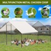 Large Metal Chicken Coop, Walk-in Poultry Chicken Hen cage, Spire Shaped Rabbits Duck Cage for Outdoor Yard Farm Use, 9.8 X 6.5 X 6.5FT - 4 of 4