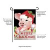 Evergreen Christmas Pig Garden Linen Flag 12.5 x 18 Inches Indoor Outdoor Decor - 3 of 4