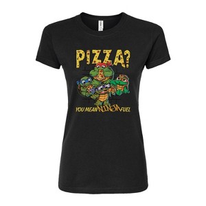Women's - Teenage Mutant Ninja Turtles Mutant Mayhem - Pizza You Mean Ninja Fuel Juniors Fitted Graphic T-Shirt - 1 of 2