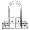 Gulches Metal Garden Arch with Gate 79.5" Wide x 86.6" High Climbing Plants Support Rose Arch Outdoor Black - 4 of 4