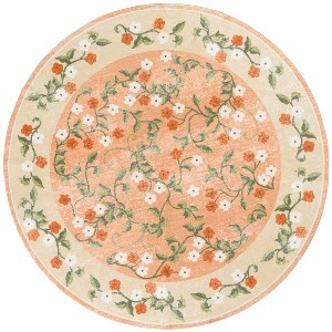 Martha Stewart Floral MSRW195  Machine Washable Skid-Resistant Power Loomed Indoor Rugs - 1 of 4