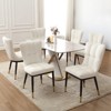 Bekrvio Modern High Back Dining Chairs Set of 2/4/6,Velvet Waffle Upholstered Armless Accent Side Chairs with Metal Legs for Dining/Living Room - 3 of 4