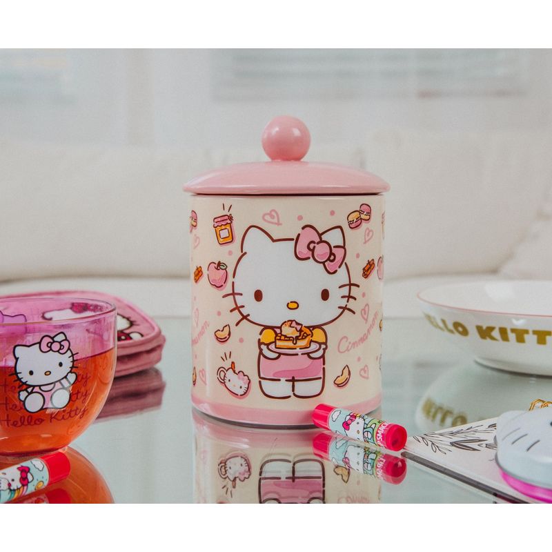 Silver Buffalo Sanrio Hello Kitty Apples and Cinnamon Ceramic Snack Jar | 8 Inches Tall, 5 of 12