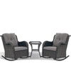 Gymojoy Outdoor Rocking Chair Rattan Rocker Chairs with Cushion - 2 of 4