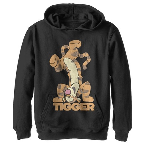 Medium - : Tigger Pull Pooh Handstand The - Over Hoodie Winnie Target Boy\'s Black