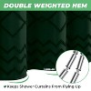 LunaLulinlk Dark Green Boho Shower Curtain with Hooks - 3 of 4