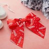 Okuna Outpost 20 Pack 8 Inch Cheer Bows for Cheerleaders, Elastic Ponytail Holders for Women and Girls, Bulk Polyester Hair Ribbons, 2 Designs, Red - 2 of 4