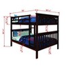 Donco Kids 123-3-FFCP_505-CP Mission Bunk Bed with Dual Under Bed Drawers, Full/Full, Dark Cappuccino - 3 of 3