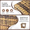 VINGLI Outdoor Wicker Side Table Patio Side Tables for Outside, Tempered Glass Top Wicker Table with Storage End Table for Balcony Porch Deck - 4 of 4