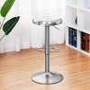 Tangkula Set of 2 Swivel Bar Stools Adjustable Brushed Stainless Steel - image 3 of 4