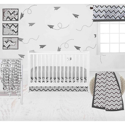 Grey chevron baby clearance bedding