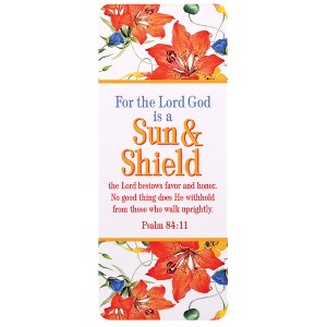 Dicksons BKM-BC102 Sun and Shield Bestows Favor and Honor No Good Things Does He Withhold Floral Pattern Orange and Yellow 6.5 x 2.75 Paper Durable - 1 of 2