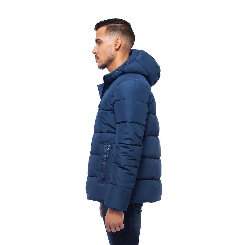 Rokka&Rolla Men's Heavy Winter Coat Thermal Heat Puffer Jacket, 5 of 11