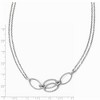 Black Bow Jewelry 14k White Gold Polished Double Strand Link Necklace, 17.5 Inch - 2 of 4