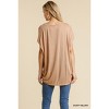 Slickblue Sheer Dolman Sleeve Scoop Neck Top for Women – Ivory – Side Slit – Casual & Relaxed Wear - S - 3 of 4