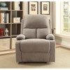 Linen Recliner with Cup Holder, Pillow Top Arms and Memory Foam Seating - 2 of 4