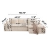 VASIP Chenille Modular Cloud Sectional Sofa ,103"L-Shaped Chaise, Boneless Modern Design, No Assembly Required for Living Room,Beige - 2 of 4