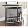 Kitchen Cart with Tempered Glass Shelves and Stemware Rack - 2 of 4