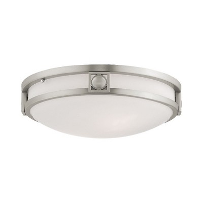 Livex Lighting Titania 2 - Light Flush Mount in  Brushed Nickel