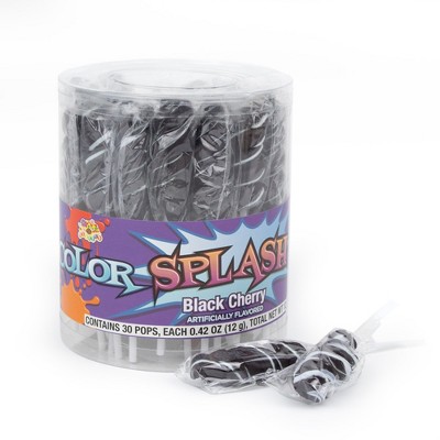 Black Twisty Pop Lollipops Blackberry Candy