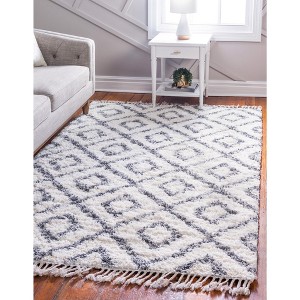 Unique Loom    Hygge Shag Diamond Area Rug - 1 of 4