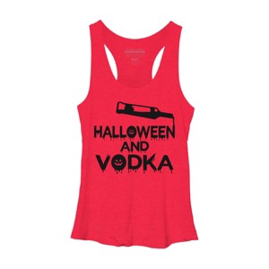 Women's Design By Humans Halloween and Vodka By melcu Racerback Tank Top - 1 of 3