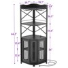 Aheaplus Home 5-layer Corner Wine Cabinet with LED Light Strip and Glass Rack, Corner Display Shelf with Power Socket - 2 of 4