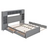 PAGED Twin Size Platform Bed Modern Wooden Bed Frame with Trundle and Headboard for Bedroom - 4 of 4