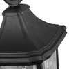 Progress Lighting Marquette 1-Light Outdoor Wall Lantern in Black with Water Glass Shade - 3 of 4